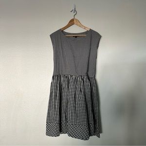 Madewell Gingham checkered tie back dress